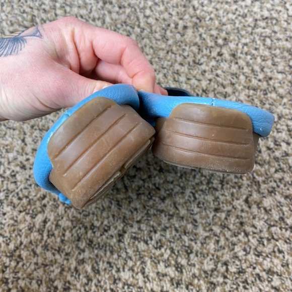 BareTraps Orvyn blue leather slip on mules - Picture 6 of 11